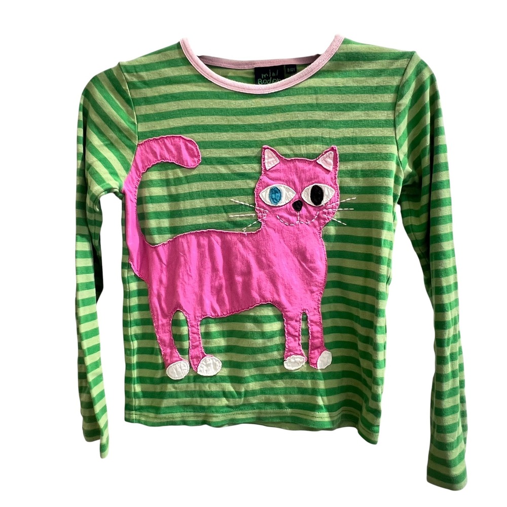 Mini Boden Girls Striped Green Pink